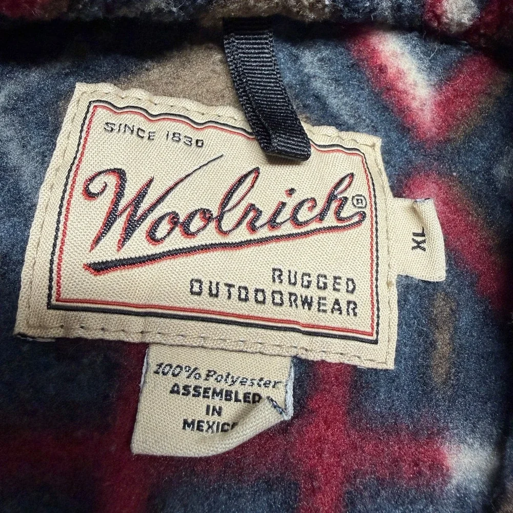 Vintage Woolrich Fleece Pullover Mens‎ XL Aztec Print Southwest 1/4 Zip 90s